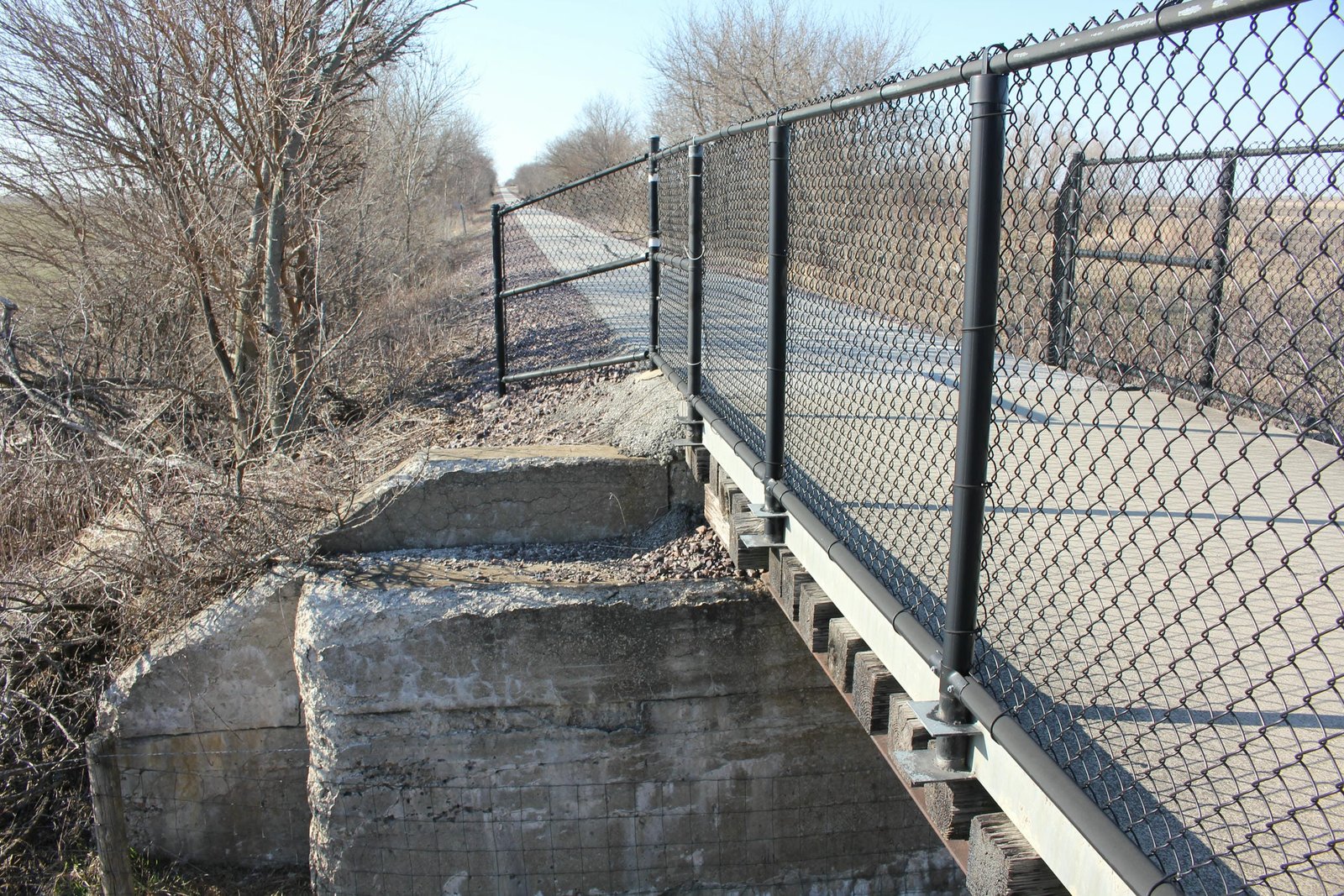 Looking north
